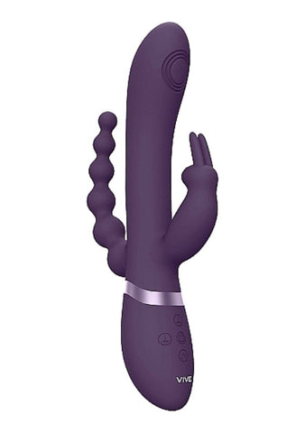 Shots Toys Vive Rini Purple Three Motor Vibrator with 10 Functions - Body Wands