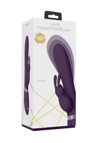 Shots Toys Vive Taka Triple Motor G Spot Vibrator with Inflation - Rabbit Vibrators