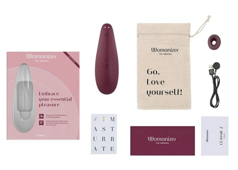 Womanizer Classic 2 Clitoral Stimulator with Pleasure Air Technology - - Rabbit Vibrators