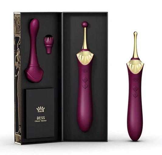 Zalo Bess Wand Vibrator with Dual Motors and Three Attachments - - Strap On Sextoys
