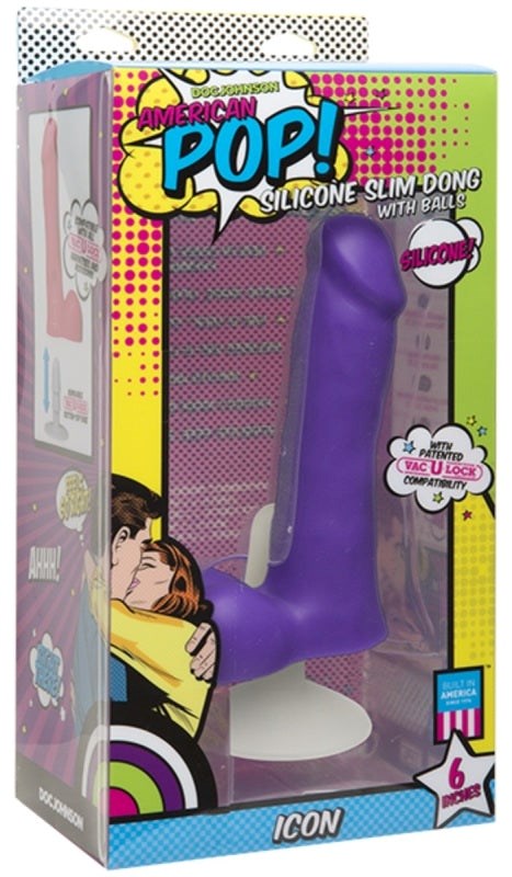Doc Johnson American Pop Icon Realistic Dong With Ball Premium Silicone - - Realistic Dildos