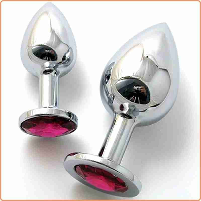 BDStyle Attractive Metal Butt Plug Small Temperature Play and Anal Stimulation - Steel Sex Toys