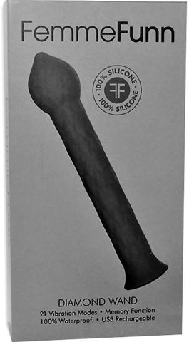 VVOLE LLC FemmeFunn Diamond Pleasure Wand 21 Modes Waterproof Vibrator - Clit Ticklers and Pulsators