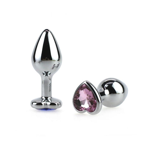 BDStyle Opulent Heart Shaped Jewel Stainless Steel Anal Plug Premium Weight - Rabbit Vibrators