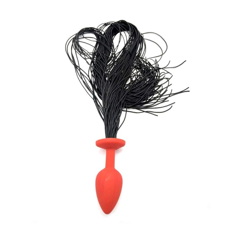 BDStyle Horsetail Silicone Anal Plug Medium with Authentic Horsehair Tail - Clit Ticklers and Pulsators