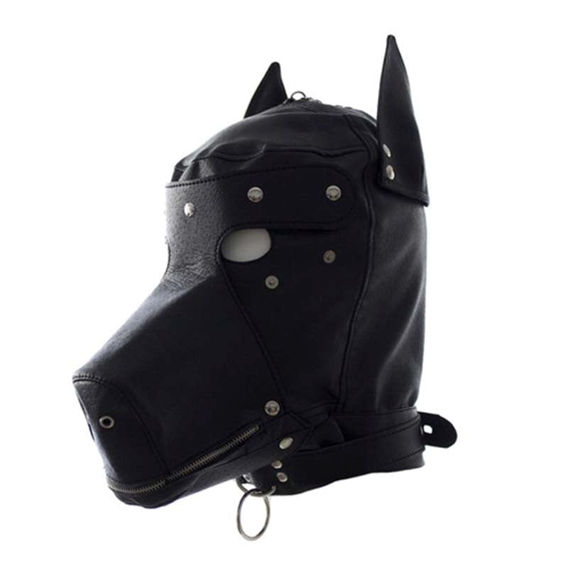 BDStyle Hound Dog Hood With Detachable Blindfold Premium Puppy Play - Fancy Dress Ups