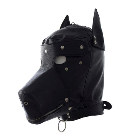 BDStyle Hound Dog Hood With Detachable Blindfold Premium Puppy Play - Fancy Dress Ups
