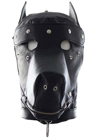 BDStyle Hound Dog Hood With Detachable Blindfold Premium Puppy Play - Fancy Dress Ups