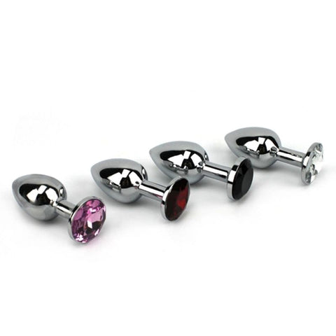 BDStyle Jewel Encrusted Stainless Steel Butt Plug Large Premium Design - Butt Plugs
