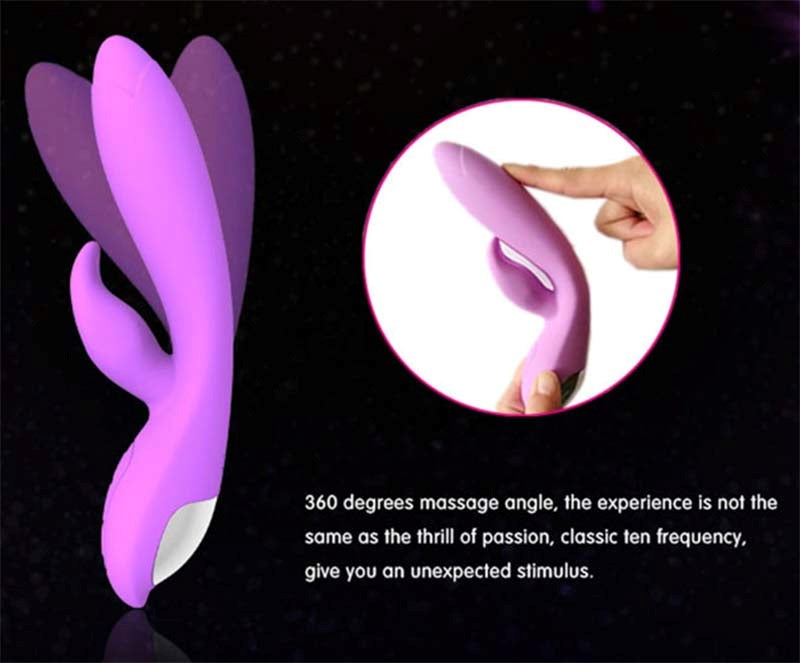 LoveMate Ellen Rabbit Vibrator with Dual Motors and 10 Vibration Modes - - G-Spot Vibrators