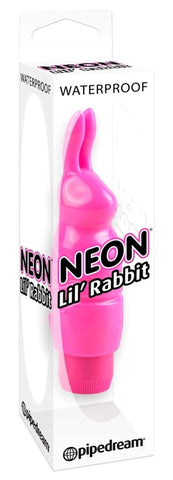 Pipedream Neon Lil Rabbit Waterproof Vibrator with Dial Control - Rabbit Vibrators