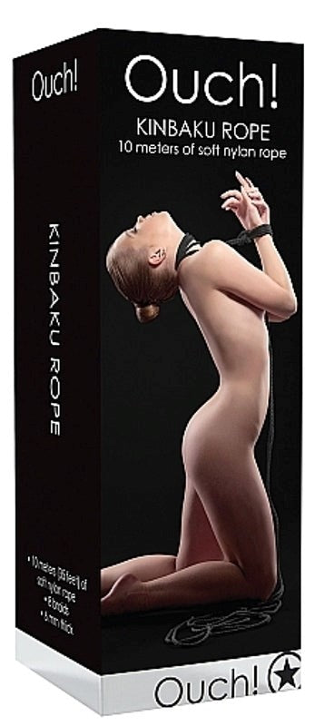 Shots Toys Ouch! Kinbaku Rope 10m Premium Braided Nylon Bondage Rope - - Cuffs and Restraints