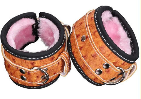 BDStyle Patterned Bondage Play Wrist or Ankle Cuffs with Adjustable Fit - Cuffs and Restraints