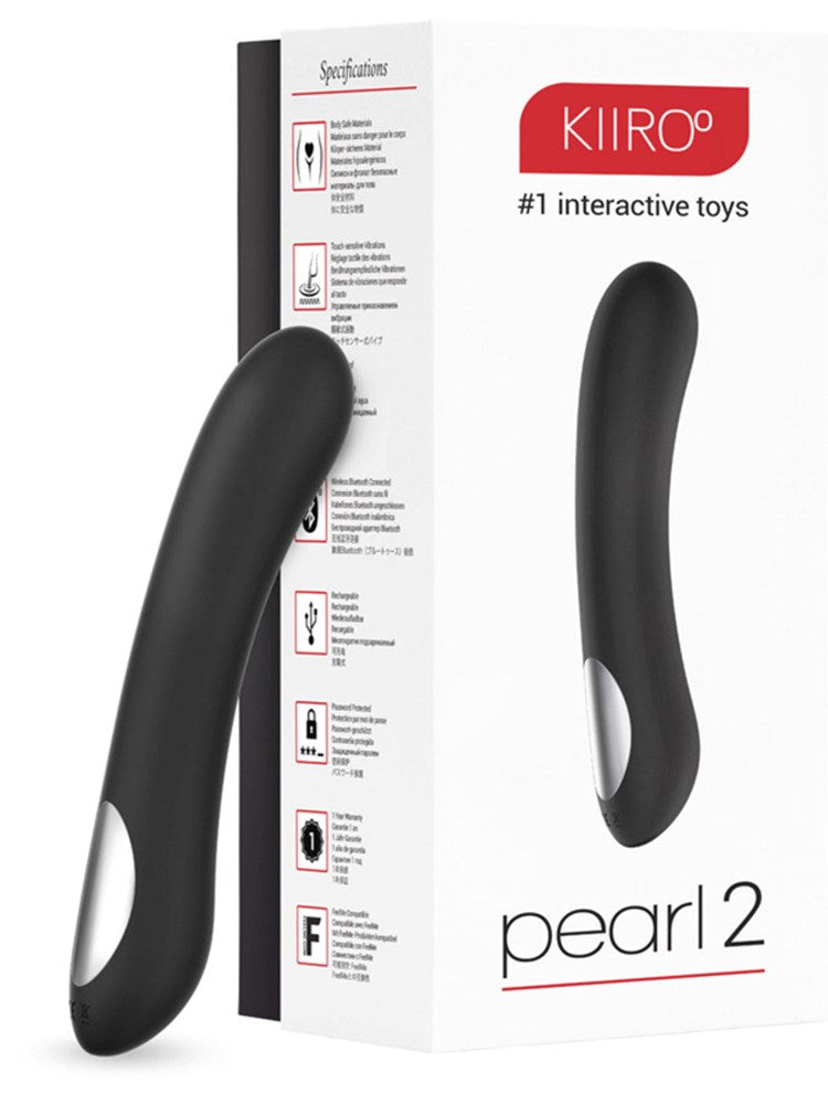 Kiiroo Pearl2 G Spot Vibrator with Touch Controls and App Connectivity - - Realistic Dildos