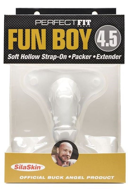 Perfect Fit Fun Boy 4.5 Inch Soft Hollow Strap On with SilaSkin Technology - - Butt Plugs