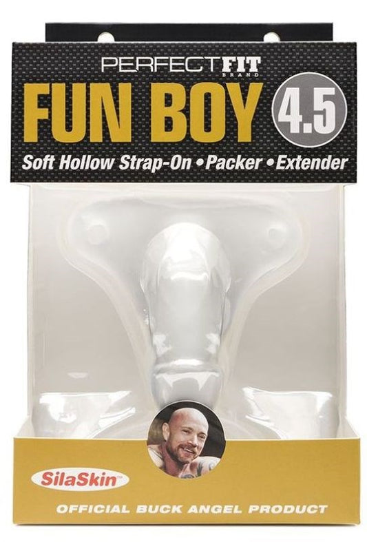 Perfect Fit Fun Boy 4.5 Inch Soft Hollow Strap On with SilaSkin Technology - - Butt Plugs