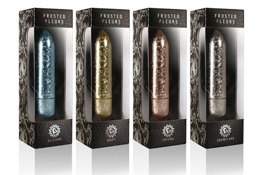 Rocks Off 120mm Frosted Fleurs Bullet Vibrator with 10 Vibration Functions - - Bullet Vibrators