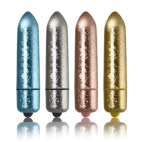 Rocks Off 120mm Frosted Fleurs Bullet Vibrator with 10 Vibration Functions - Bullet Vibrators