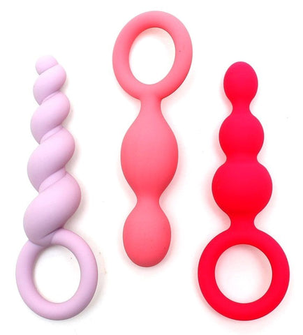 Satisfyer Booty Call Silicone Anal Plugs Three Progressive Training Shapes - Vibrator Accessories