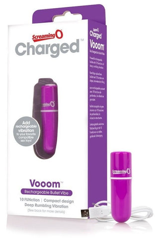 Screaming O Charged Vooom Bullet Vibrating Cock Ring - Strap On Sextoys