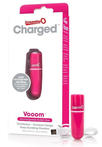 Screaming O Charged Vooom Bullet Vibrating Cock Ring - Strap On Sextoys