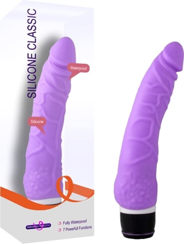 Seven Creations Silicone Classic Thin Veined 033 Seven Function Vibrator - - Vibrating Dildos