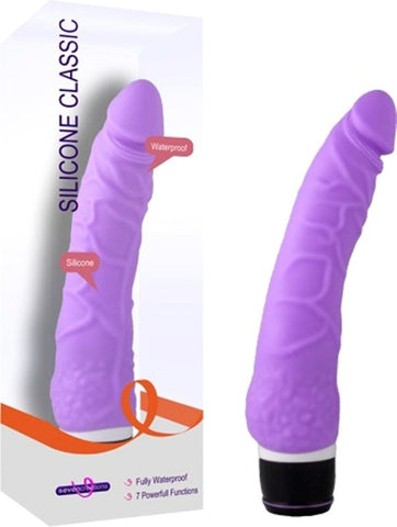 Seven Creations Silicone Classic Thin Veined 033 Seven Function Vibrator - Vibrating Dildos