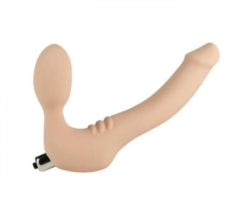 SI Novelties Simply Strapless Vibrating Silicone Strap On Medium Purple - Love Eggs and Kegel Exercisers