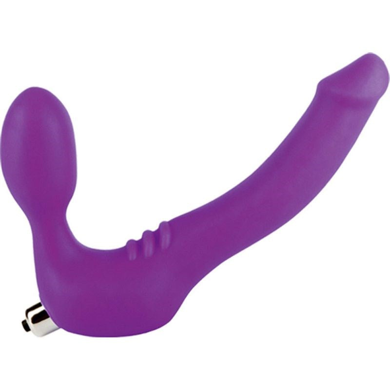 SI Novelties Simply Strapless Vibrating Silicone Strap On Medium Purple - - Love Eggs and Kegel Exercisers