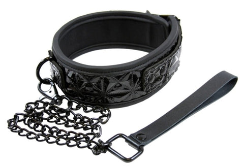 NS Novelties Sinful Collar with Adjustable D Ring Design - Collars and Leads
