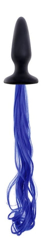 NS Novelties Magical Unicorn Tail Plug Silky Silicone Tapered Design Butt Plug - Collars and Leads