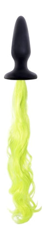 NS Novelties Magical Unicorn Tail Plug Silky Silicone Tapered Design Butt Plug - Collars and Leads