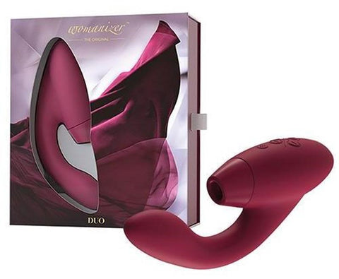 Womanizer Duo Clitoral G Spot Vibrator with Pleasure Air Technology - Realistic Dildos