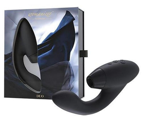 Womanizer Duo Clitoral G Spot Vibrator with Pleasure Air Technology - Realistic Dildos