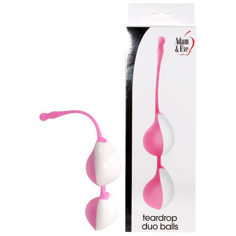 Adam & Eve Teardrop Duo Balls with Rolling Weights - Butt Plugs