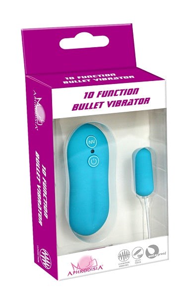 Aphrodisia 10 Function Vibrating Bullet with Remote Control - - Anal Dildos