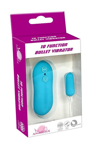 Aphrodisia 10 Function Vibrating Bullet with Remote Control - Anal Dildos