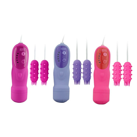 Aphrodisia Dual Mini Nubby Bullets Textured Bullet Vibrator Set - Butt Plugs