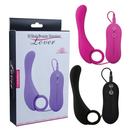 Aphrodisia Lover Prostate Stimulator Vibrating with Targeted P Spot Massage - Butt Plugs