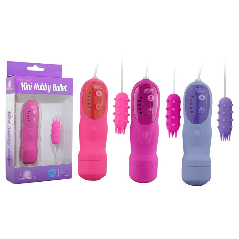 Aphrodisia Mini Nubby Bullet Vibrator with Textured Surface - - Bullet Vibrators