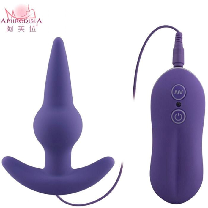 Aphrodisia Vibrating Anal Bulb Probe Multi Speed Waterproof Butt Plug - - Butt Plugs