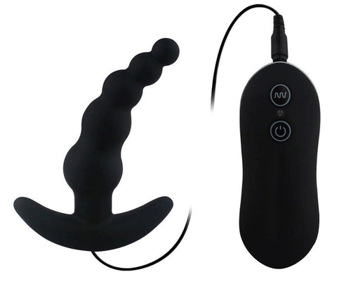 Aphrodisia Vibrating Anal Plug Beads Curved Prostate Stimulation - G-Spot Vibrators