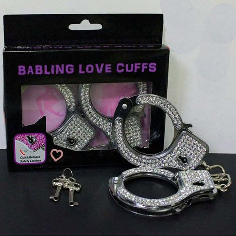 Hells Couture Luxurious Diamante Restraints for Indulgent BDSM Handcuffs - G-Spot Vibrators