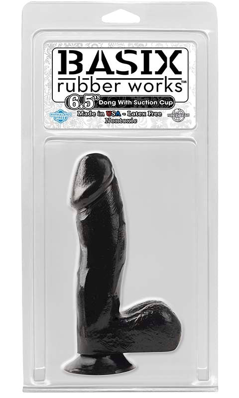 Pipedream Products Basix 6.5 Inch Suction Cup Dong with Balls - G-Strings, Panties and Shorts