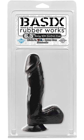 Pipedream Products Basix 6.5 Inch Suction Cup Dong with Balls - G-Strings, Panties and Shorts