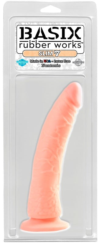 Pipedream Products Basix 7 Inch Slim Realistic Dong with Suction Cup - - Realistic Dildos