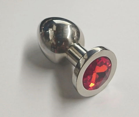 Hells Couture Bedazzled Steel Butt Plug Medium Medical Grade Steel - Waterproof Vibrators