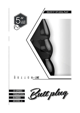 Shots Toys Bottom Line Vibrating Butt Plug Model 6 Anal Stimulation - Penis Pumps And Stretchers