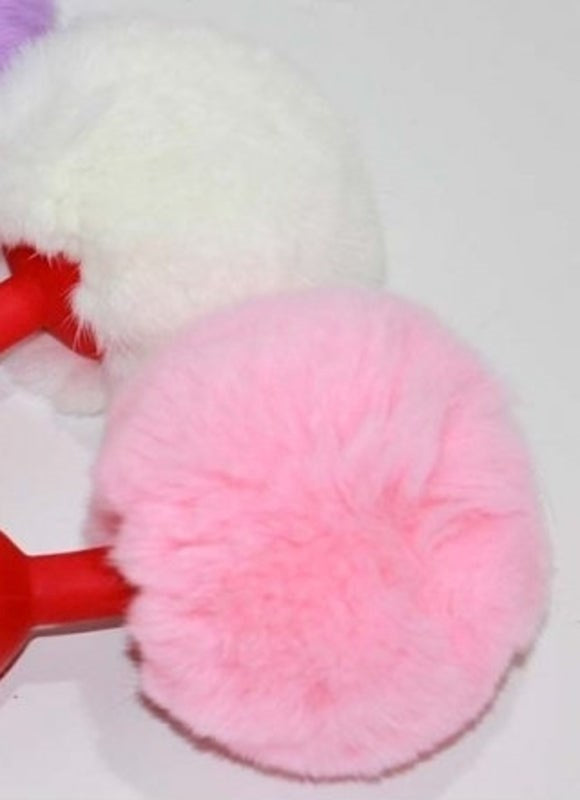 BDStyle Bunny Faux Tail Silicone Anal Plug Large Premium Role Play - Steel Sex Toys
