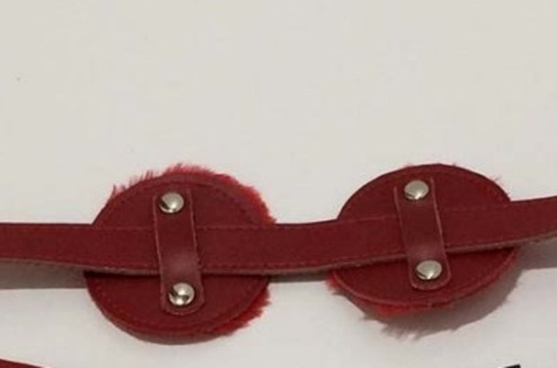 BDStyle Club Lash Leather Blinkers Premium Sensory Deprivation Bondage - Steel Sex Toys
